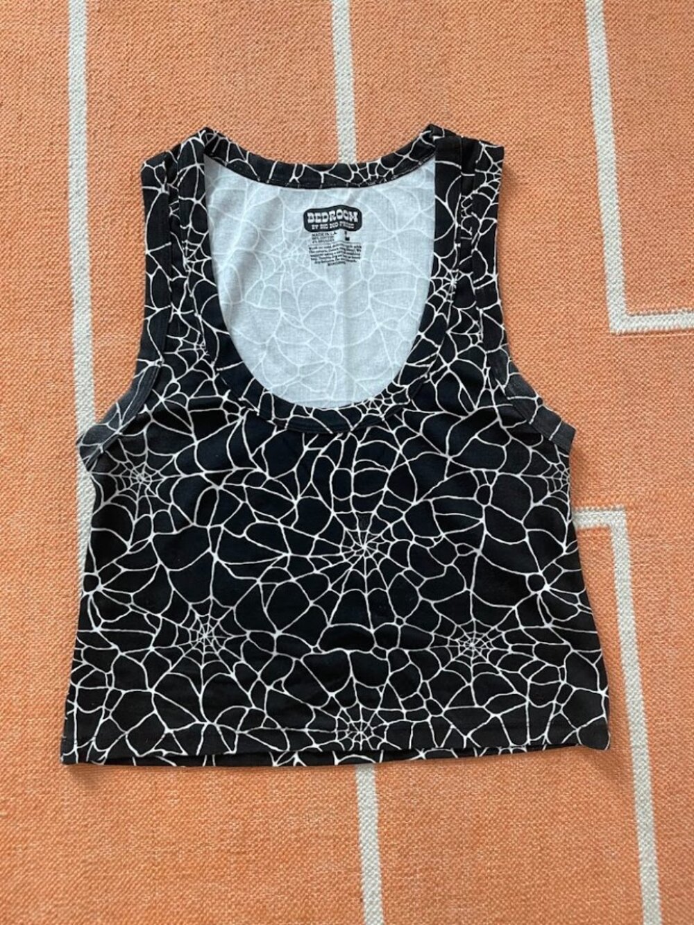 Big Bud Press Cropped Tank Top - Spider Webs